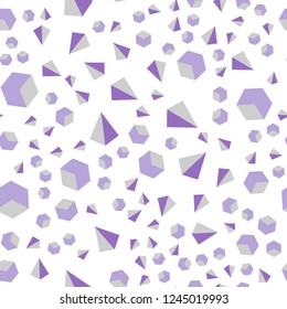 Light Pink, Blue vector seamless, isometric background with triangles, cubes. Illustration with colorful triangles, rectangles. Texture for window blinds, curtains.
