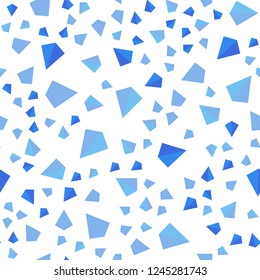Light Pink, Blue vector seamless, isometric template with crystals, triangles. Triangles on abstract background with colorful gradient. Design for textile, fabric, wallpapers.