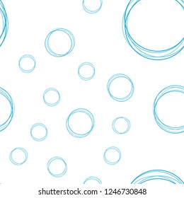 Light Pink, Blue vector seamless pattern with spheres. Modern abstract illustration with colorful water drops. Design for wallpaper, fabric makers.