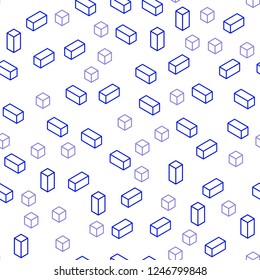 Light Pink, Blue vector seamless, isometric cover in polygonal style. Beautiful illustration with rectangles and squares. Design for wallpaper, fabric makers.