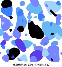 Light Pink, Blue vector seamless texture with disks. Beautiful colored illustration with blurred circles in nature style. Pattern for trendy fabric, wallpapers.