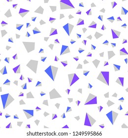 Light Pink, Blue vector seamless, isometric texture with triangular style. Illustration with set of colorful triangles. Design for textile, fabric, wallpapers.