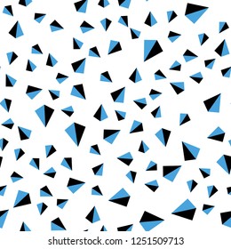 Light Pink, Blue vector seamless, isometric layout with lines, triangles. Glitter abstract illustration with triangular shapes. Design for wallpaper, fabric makers.