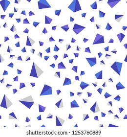 Light Pink, Blue vector seamless, isometric texture with triangular style. Decorative design in abstract style with triangles. Design for wallpaper, fabric makers.