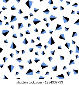 Light Pink, Blue vector seamless, isometric layout with lines, triangles. Decorative design in abstract style with triangles. Pattern for design of fabric, wallpapers.
