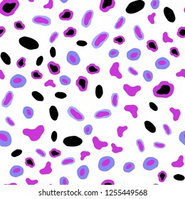 Light Pink, Blue vector seamless cover with spots. Modern abstract illustration with colorful water drops. Design for textile, fabric, wallpapers.