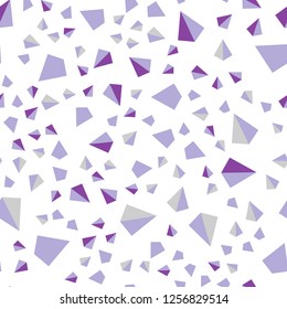 Light Pink, Blue vector seamless, isometric background with triangles. Illustration with set of colorful triangles. Texture for window blinds, curtains.