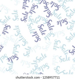 Light Pink, Blue vector seamless texture with selling prices 70, 90 %. Colorful set of  percentage signs in simple style. Design for business ads, commercials.
