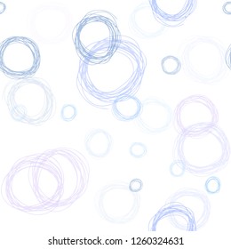 Light Pink, Blue vector seamless background with bubbles. Beautiful colored illustration with blurred circles in nature style. Design for wallpaper, fabric makers.