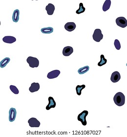 Light Pink, Blue vector seamless cover with spots. Illustration with set of shining colorful abstract circles. Trendy design for wallpaper, fabric makers.
