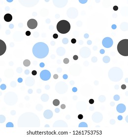 Light Pink, Blue vector seamless pattern with spheres. Illustration with set of shining colorful abstract circles. Pattern can be used for futuristic ad, booklets.