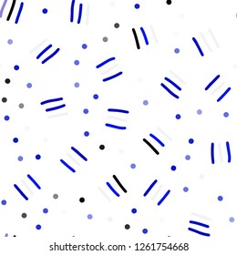 Light Pink, Blue vector seamless layout with simple elements. Trendy seamless illustration with abstract lines. Pattern for design of fabric, wallpapers.