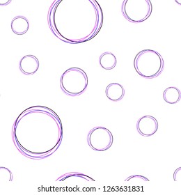 Light Pink, Blue vector seamless background with bubbles. Modern abstract illustration with colorful water drops. Pattern for design of fabric, wallpapers.