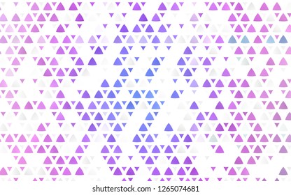 Light Pink, Blue vector seamless template with crystals, triangles. Abstract gradient illustration with triangles. Trendy design for wallpaper, fabric makers.