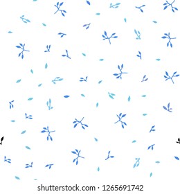 Light Pink, Blue vector seamless elegant background with leaves. An elegant bright illustration with leaves in Natural style. Trendy design for wallpaper, fabric makers.