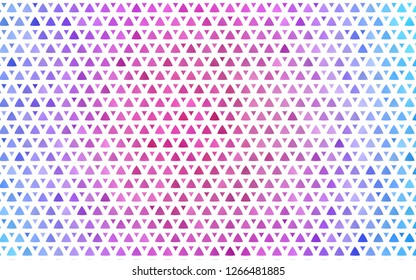 Light Pink, Blue vector seamless cover in polygonal style. Modern abstract illustration with colorful triangles. Pattern for design of window blinds, curtains.