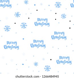 Light Pink, Blue vector seamless cover with beautiful snowflakes. Glitter abstract illustration with crystals of ice. Pattern for trendy fabric, wallpapers.