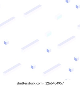 Light Pink, Blue vector seamless, isometric backdrop with rhombus. Abstract gradient illustration with rectangles. Pattern for trendy fabric, wallpapers.