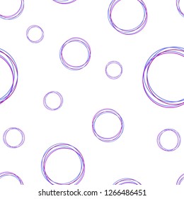 Light Pink, Blue vector seamless backdrop with dots. Blurred decorative design in abstract style with bubbles. Design for textile, fabric, wallpapers.
