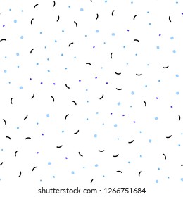 Light Pink, Blue vector seamless template with circles, triangles. Design with connection of dots and lines on colorful background. Pattern for design of window blinds, curtains.