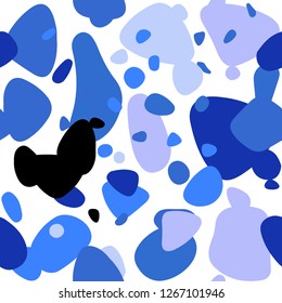Light Pink, Blue vector seamless cover with spots. Abstract illustration with colored bubbles in nature style. Pattern for design of fabric, wallpapers.