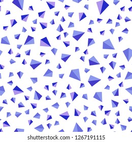 Light Pink, Blue vector seamless, isometric layout with lines, triangles. Illustration with set of colorful triangles. Design for textile, fabric, wallpapers.