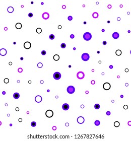 Light Pink, Blue vector seamless pattern with spheres. Blurred bubbles on abstract background with colorful gradient. Trendy design for wallpaper, fabric makers.