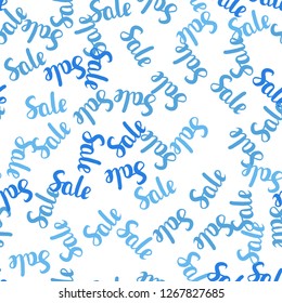 Light Pink, Blue vector seamless layout with discount of 70, 90%. Gradient illustration with discount signs on white backdrop. Backdrop for super sales on Black Friday.