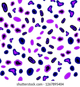 Light Pink, Blue vector seamless pattern with spheres. Abstract illustration with colored bubbles in nature style. Pattern for design of fabric, wallpapers.