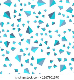 Light Pink, Blue vector seamless, isometric pattern with polygonal style. Decorative design in abstract style with triangles. Texture for window blinds, curtains.