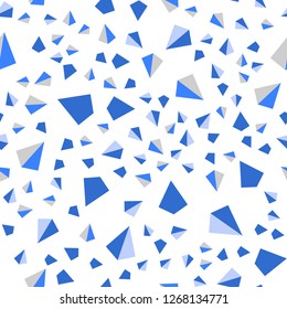 Light Pink, Blue vector seamless, isometric backdrop with lines, triangles. Decorative design in abstract style with triangles. Design for wallpaper, fabric makers.