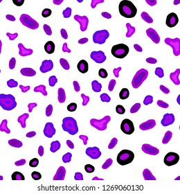Light Pink, Blue vector seamless cover with spots. Blurred decorative design in abstract style with bubbles. Pattern for design of window blinds, curtains.
