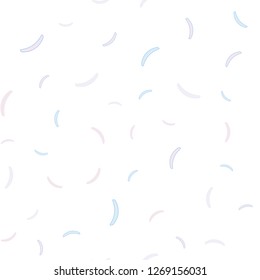 Light Pink, Blue vector seamless background with lines. A circumflex abstract illustration with gradient. Colorful wave pattern for your design.