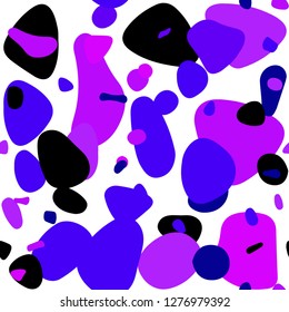 Light Pink, Blue vector seamless backdrop with dots. Modern abstract illustration with colorful water drops. Design for textile, fabric, wallpapers.