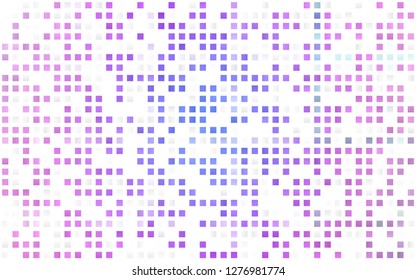 Light Pink, Blue vector seamless pattern in square style. Abstract gradient illustration with rectangles. Template for business cards, websites.