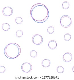 Light Pink, Blue vector seamless backdrop with dots. Blurred decorative design in abstract style with bubbles. Template for business cards, websites.