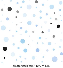 Light Pink, Blue vector seamless pattern with spheres. Blurred decorative design in abstract style with bubbles. Pattern for trendy fabric, wallpapers.