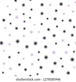 Light Pink, Blue vector seamless pattern with christmas snowflakes. Colorful snowflakes with gradient on abstract background. Pattern for design of fabric, wallpapers.