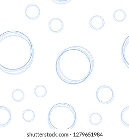 Light Pink, Blue vector seamless pattern with spheres. Modern abstract illustration with colorful water drops. Design for wallpaper, fabric makers.