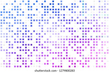Light Pink, Blue vector seamless texture in rectangular style. Abstract gradient illustration with rectangles. Pattern for design of window blinds, curtains.