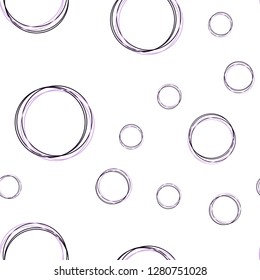 Light Pink, Blue vector seamless pattern with spheres. Glitter abstract illustration with blurred drops of rain. Texture for window blinds, curtains.