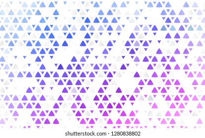 Light Pink, Blue vector seamless texture in triangular style. Beautiful illustration with triangles in nature style. Pattern for design of window blinds, curtains.