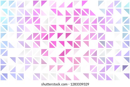 Light Pink, Blue vector seamless backdrop with lines, triangles. Decorative design in abstract style with triangles. Template for business cards, websites.