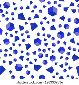 Light Pink, Blue vector seamless, isometric pattern with polygonal style with cubes. Abstract illustration with colorful lines, cubes. Design for wallpaper, fabric makers.