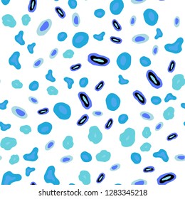Light Pink, Blue vector seamless background with bubbles. Blurred bubbles on abstract background with colorful gradient. Design for textile, fabric, wallpapers.