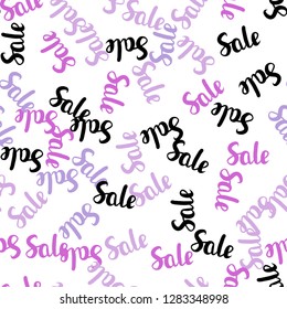 Light Pink, Blue vector seamless texture with selling prices 70, 90 %. Abstract illustration with colorful gradient symbols of sales. Design for business ads, commercials.