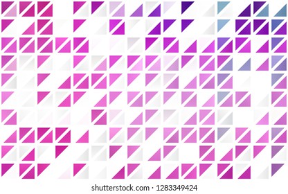 Light Pink, Blue vector seamless cover in polygonal style. Modern abstract illustration with colorful triangles. Pattern for design of window blinds, curtains.