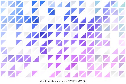 Light Pink, Blue vector seamless template with crystals, triangles. Decorative design in abstract style with triangles. Template for business cards, websites.