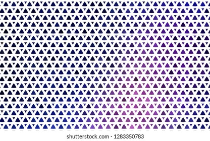 Light Pink, Blue vector seamless backdrop with lines, triangles. Illustration with set of colorful triangles. Pattern for design of window blinds, curtains.