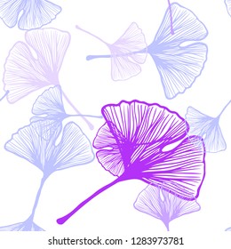 Light Pink, Blue vector seamless natural backdrop with leaves. Modern geometrical abstract illustration with leaves. Template for business cards, websites.